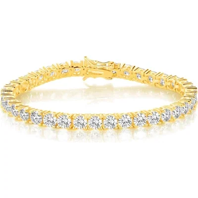 Four-Piece Tennis Set with Three-Row Ring by Gemsme, Yellow Gold