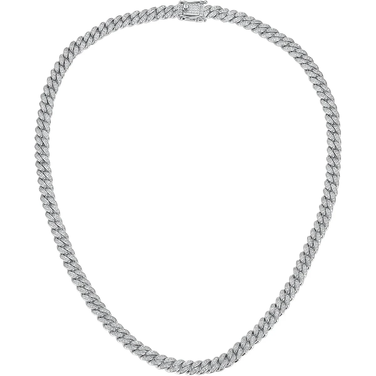 Iced Cuban Chain Necklace, 16 Inch by Gemsme