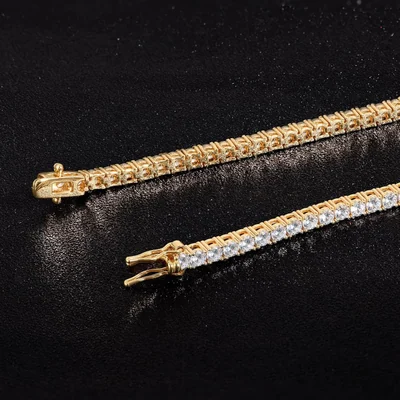 3mm and 3.5mm Tennis Bracelet by Gemsme, 3mm · Gold
