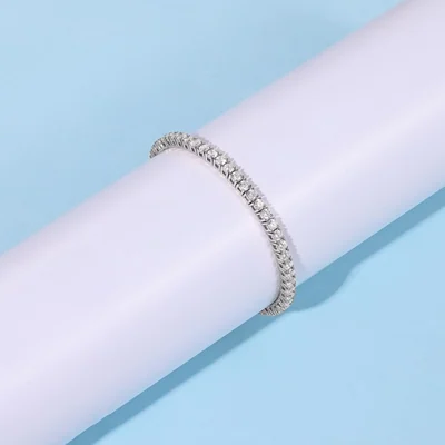 2.5mm Thin Tennis Bracelet by Gemsme