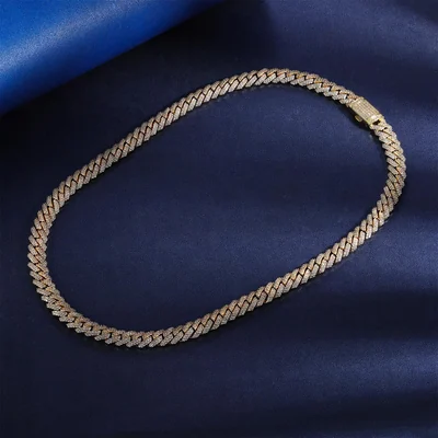 8mm Iced Miami Cuban Chain, 16 Inch by Gemsme