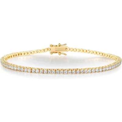 Classic Tennis Bracelet, 2 to 6mm by Gemsme, 2mm Yellow Gold
