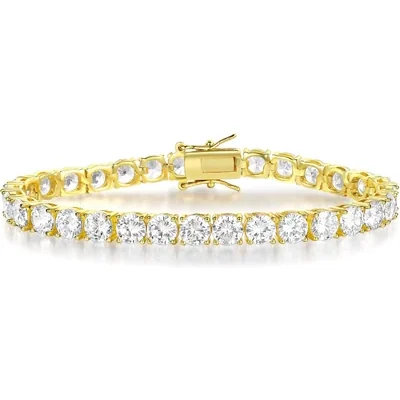 Classic Tennis Bracelet, 2 to 6mm by Gemsme, 5mm Yellow Gold