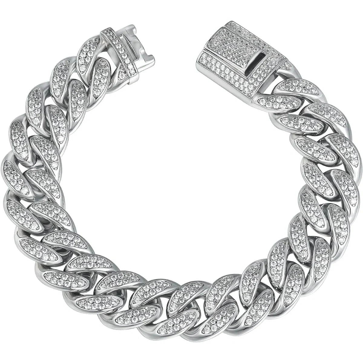 Cuban-Style CZ Bracelet by Gemsme