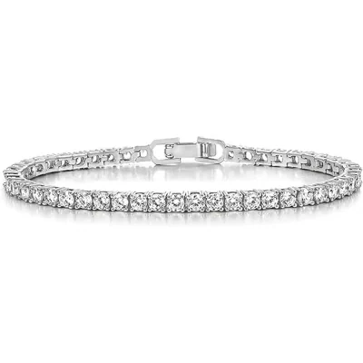 4mm Fold-Over Clasp Tennis Bracelet by Gemsme