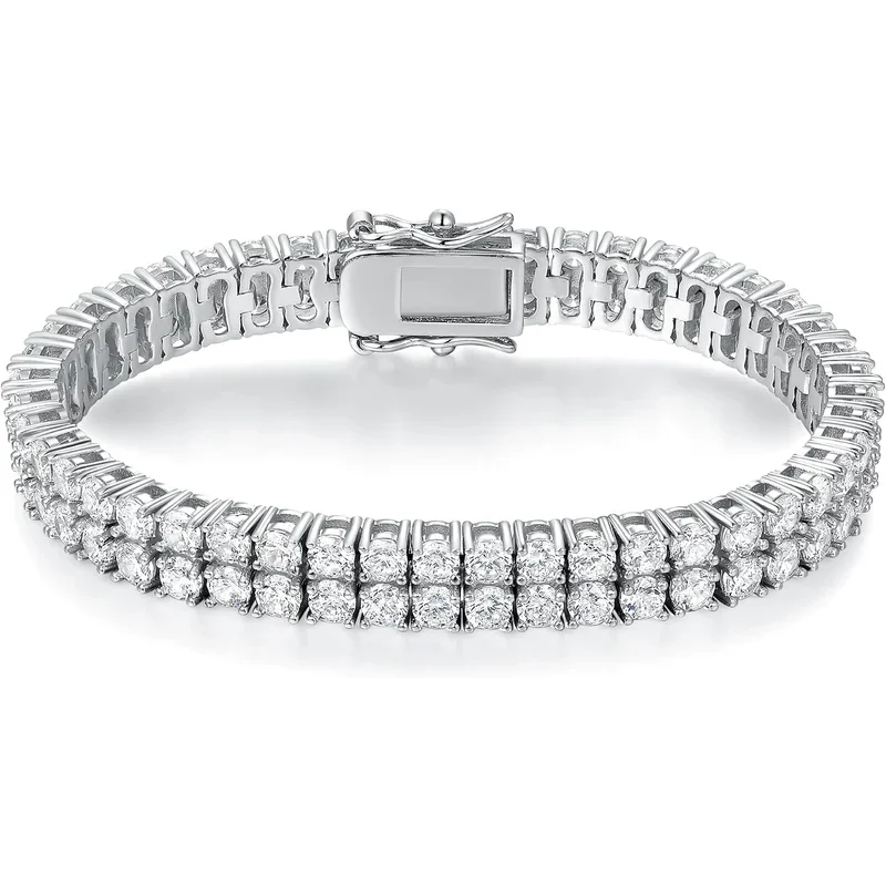 Double-Row 3mm Tennis Bracelet by Gemsme