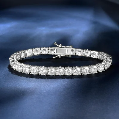 5mm Tennis Bracelet by Gemsme, White Gold Plated
