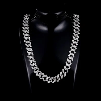 Iced Cuban Link Necklace by Gemsme