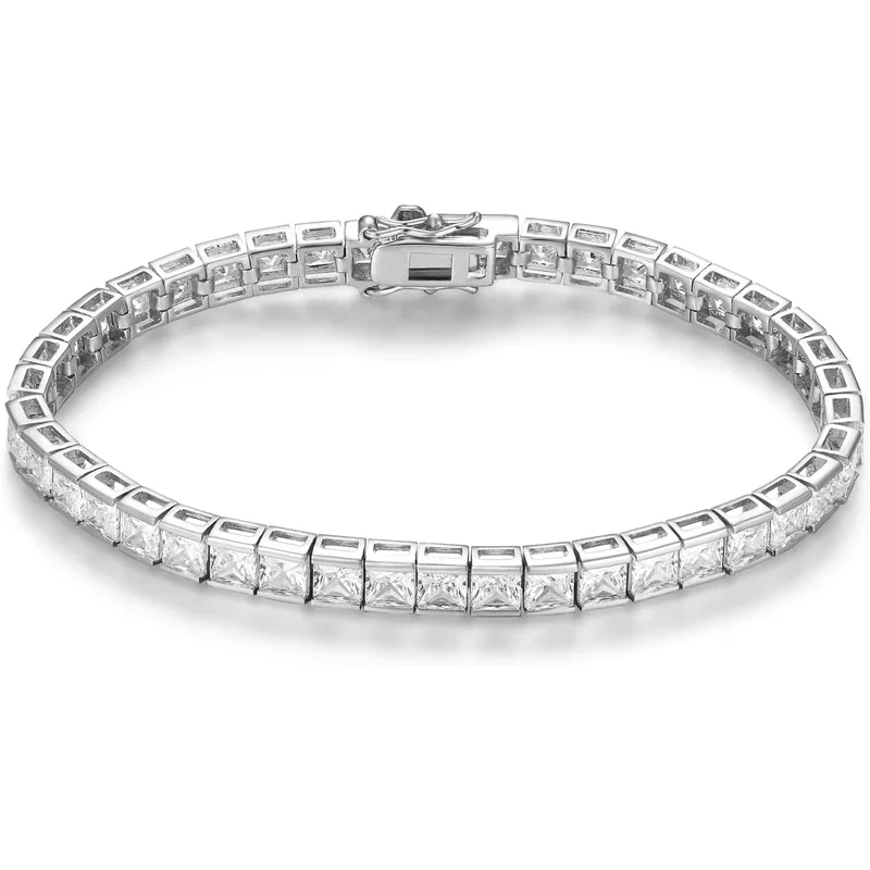4x4mm Square Tennis Bracelet by Gemsme