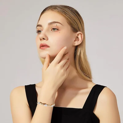 Teardrop Infinity Tennis Bracelet by Gemsme