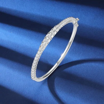 Pavé Circle Bangle by Gemsme