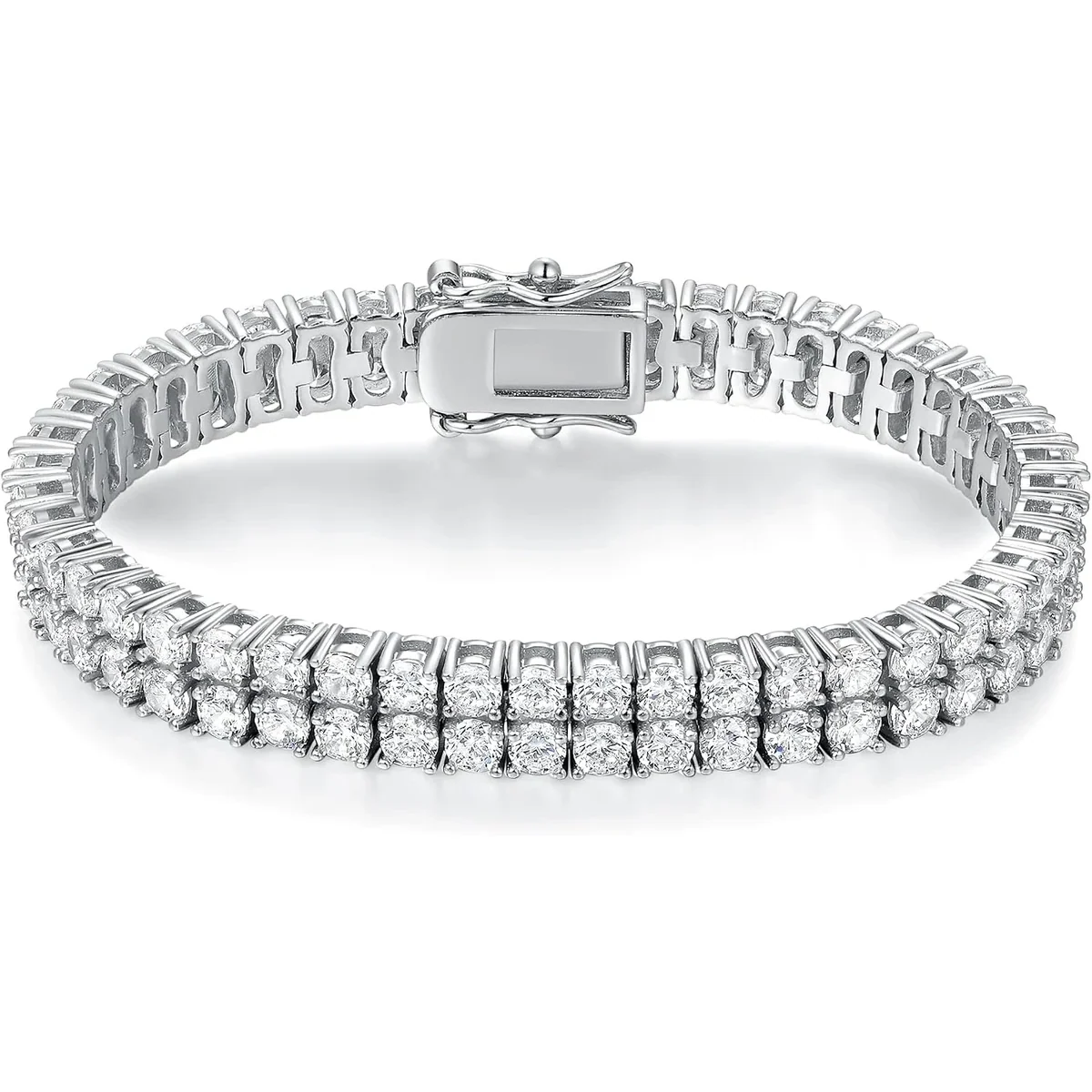 Double-Row 3mm Tennis Bracelet by Gemsme