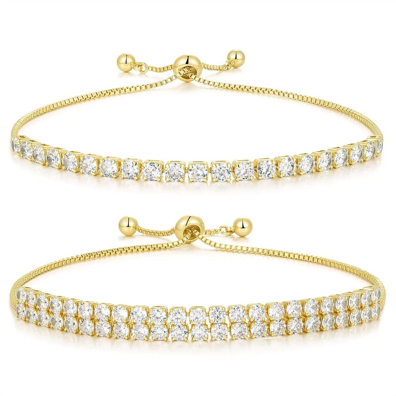 Two-Bracelet Tennis Stack by Gemsme