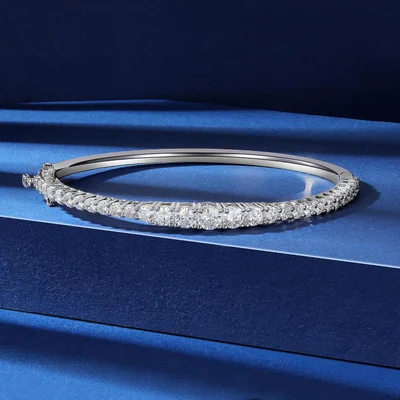 Pavé Circle Bangle by Gemsme