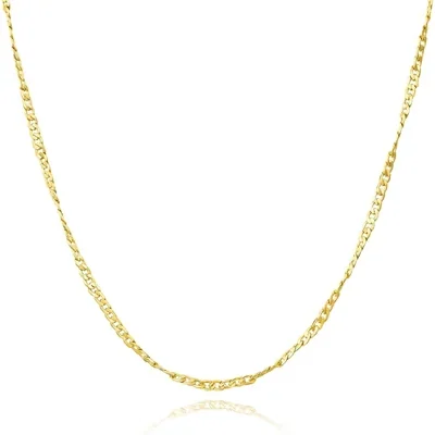 2mm Curb Chain Necklace by Gemsme
