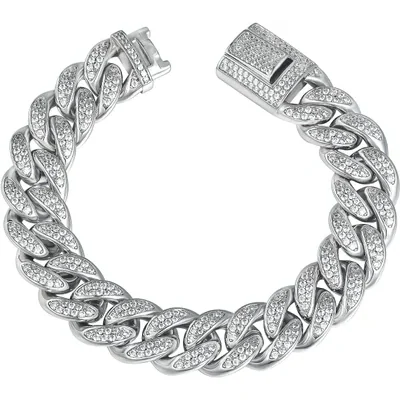 Cuban-Style CZ Bracelet by Gemsme