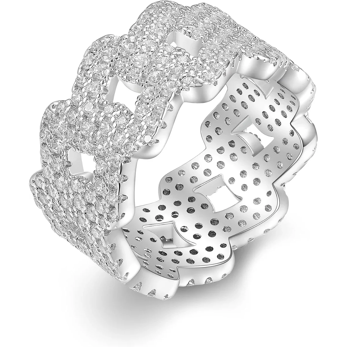 Cuban Link Band Ring by Gemsme