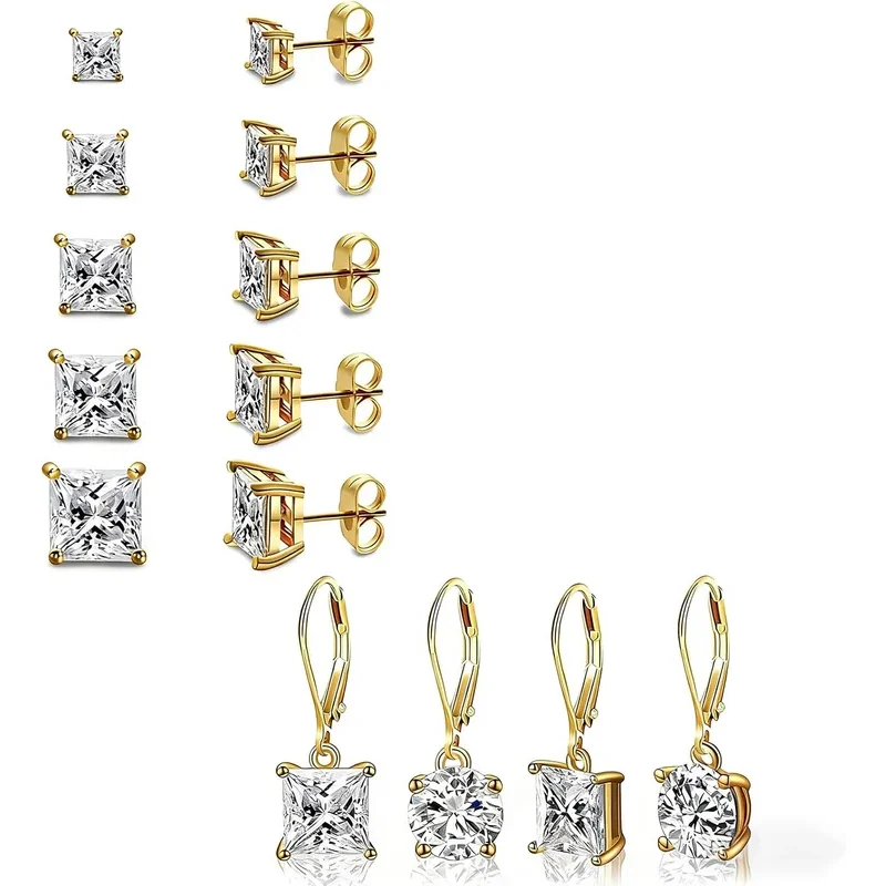 Stud and Leverback Drop Set by Gemsme