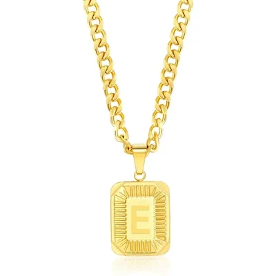 Initial Letter Pendant by Gemsme, Yellow Gold · E