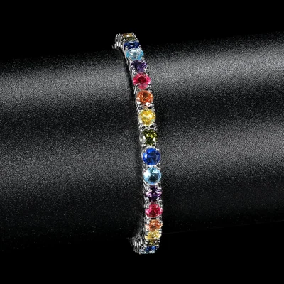 4mm Rainbow Tennis Bracelet by Gemsme