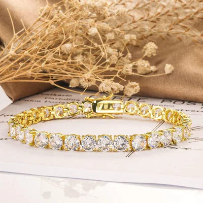5mm Tennis Bracelet by Gemsme, Gold Plated
