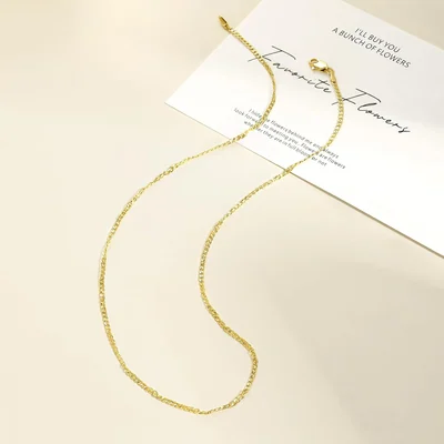 2mm Curb Chain Necklace by Gemsme