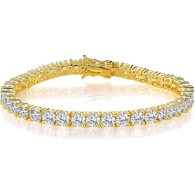 4mm Gold Tennis Bracelet by Gemsme