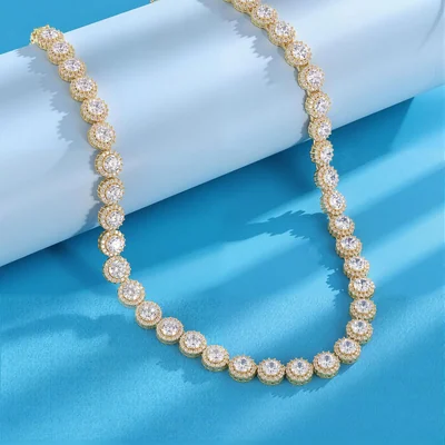 5mm Tennis Necklace by Gemsme, 5mm Gold