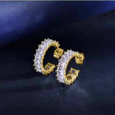 Square Hoop Earrings by Gemsme