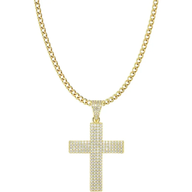Pavé Cross Pendant by Gemsme