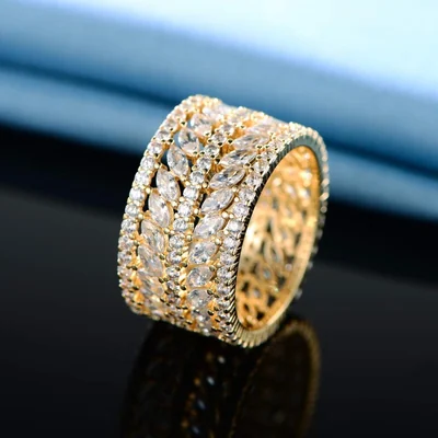 Marquise Eternity Ring by Gemsme, Gold