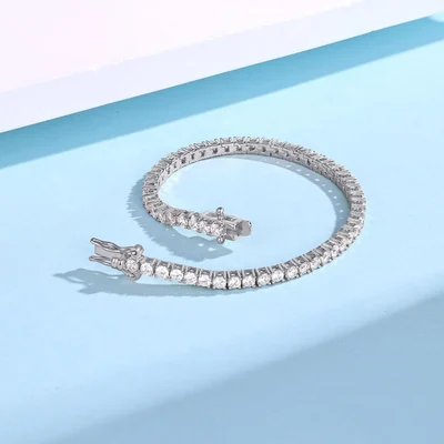 2.5mm Thin Tennis Bracelet by Gemsme