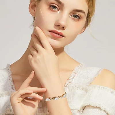 Teardrop Infinity Tennis Bracelet by Gemsme