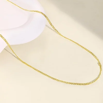 2mm Curb Chain Necklace by Gemsme