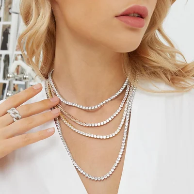 5mm Four-Prong Tennis Necklace by Gemsme