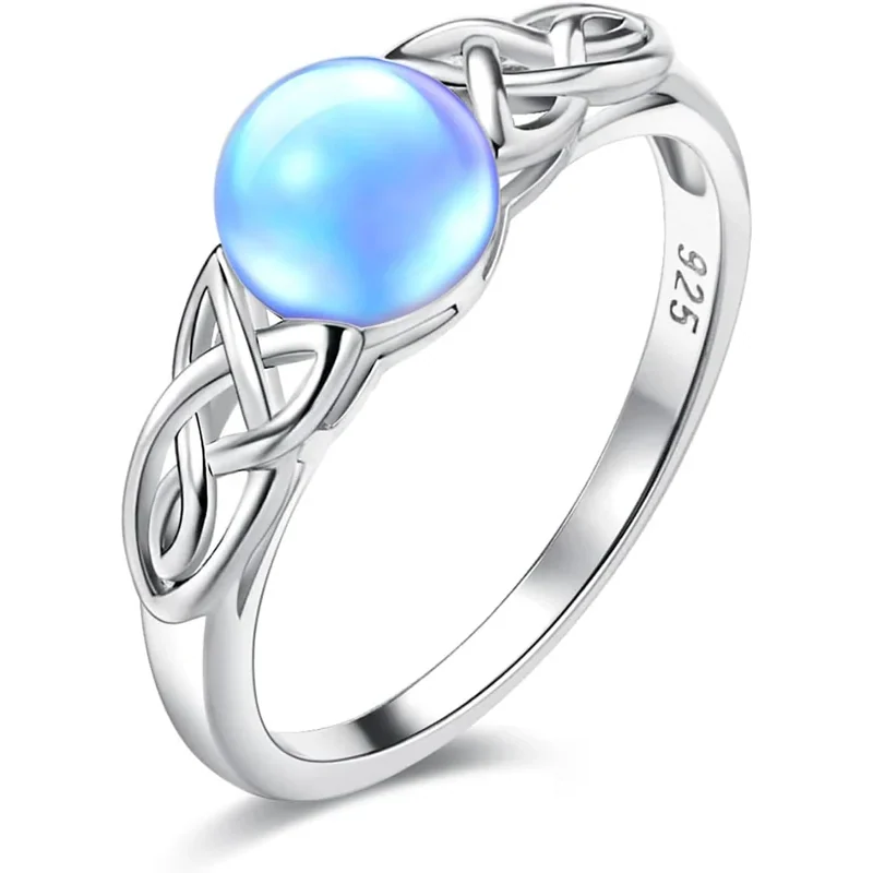 Celtic Knot Moonstone Ring by Gemsme