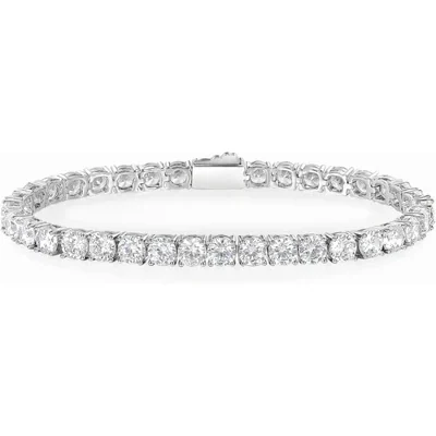 4mm Iced Tennis Bracelet by Gemsme, 5mm White Gold