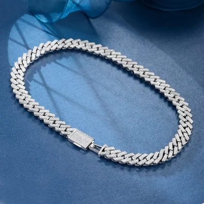 Iced Cuban Link Necklace by Gemsme