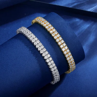 Double-Row 3mm Tennis Bracelet by Gemsme