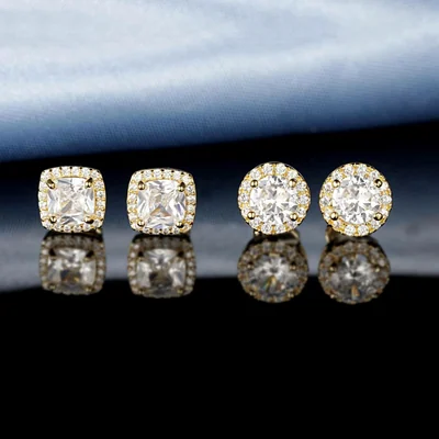 Screw Back Studs, Two Pairs by Gemsme