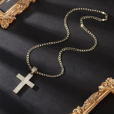 Pavé Cross Pendant by Gemsme