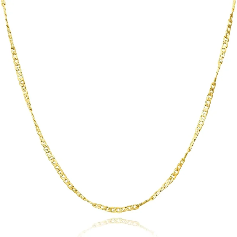 2mm Curb Chain Necklace by Gemsme