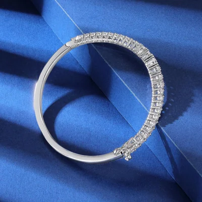 Pavé Circle Bangle by Gemsme