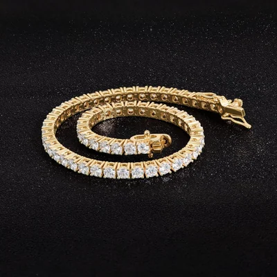 3mm and 3.5mm Tennis Bracelet by Gemsme, 3mm · Gold