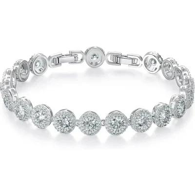 5x7mm Square Tennis Bracelet by Gemsme, 5mm Stone White