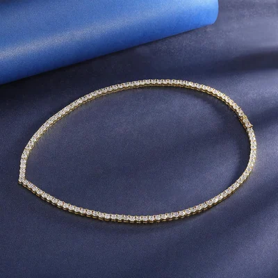 V-Shape Tennis Necklace by Gemsme