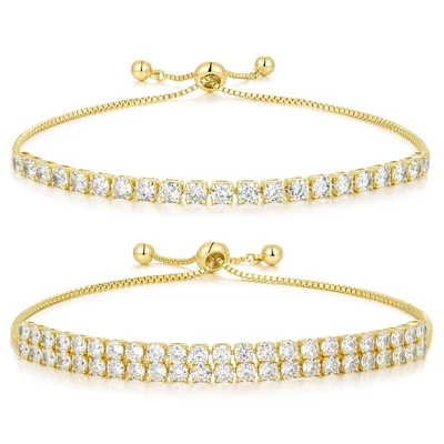 Two-Bracelet Tennis Stack by Gemsme