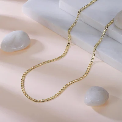 3mm Diamond-Cut Curb Chain by Gemsme