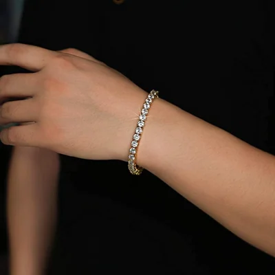 4mm Gold Tennis Bracelet by Gemsme
