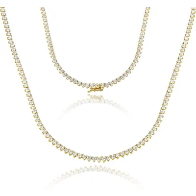2mm Tennis Necklace by Gemsme, Gold